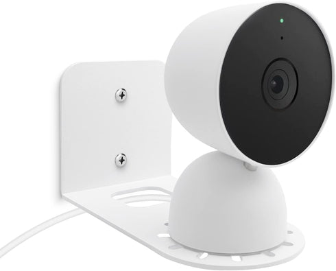 Metal Wall Mount Holder fits for Google Nest Indoor 2nd Generation Wired Security Cam, Flexible Installation Camera Shelf for Better View Angle Mo...