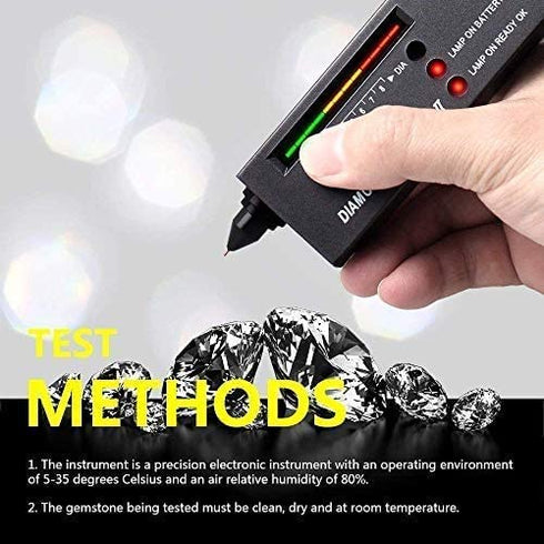 Diamond Tester Pen,High Accuracy Diamond Tester?60X Mini LED Magnifying Jeweler Tool Kit,Professional Jewelry Diamond Selector for Novice and Expe...