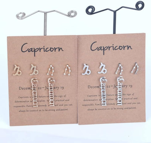 3 Pairs 12 Constellation Zodiac Sign Stud Earrings Star Astrology Horoscope Wish Card for Women Birthday Anniversary Friendship Jewelry...