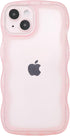 for iPhone 15 Plus Case, Cute Kawaii Curly Wave Frame Shape Soft TPU Silicone Phone Case with iPhone 15 Plus, Shockproof Protective Phone Cover fo...