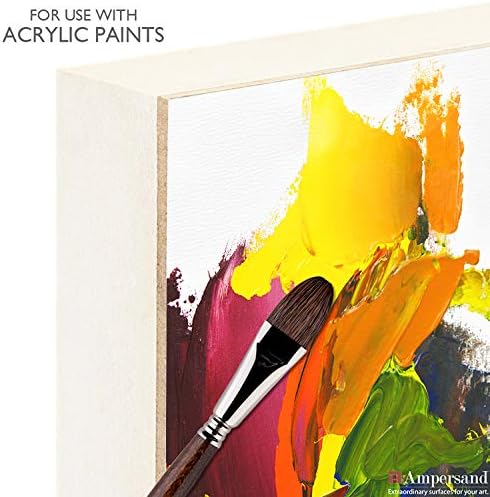 Ampersand Art Supply Wood Gesso Art Painting Panel: Canvas Texture, 1.5 Inch Cradle, 8" x 10"...