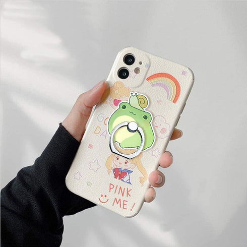 Phone Ring Holder Stand,Cute Phone Ring Stand Holder 360 Rotation Finger Ring Grip Stand for Cellphones,Smartphones and Tablets (2 Pack Frog Phone...