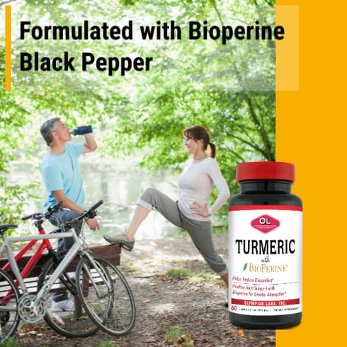 Olympian Labs Turmeric with BioPerine for Superior Absorption, Healthy Joint Support, 60 Capsules...