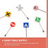 TOYANDONA 14pcs Micro Landscape Accessories Miniature Stuff Kids Playset Childrens Play Sets Traffic Indicator Model Traffic Street Signs Mini Tra...