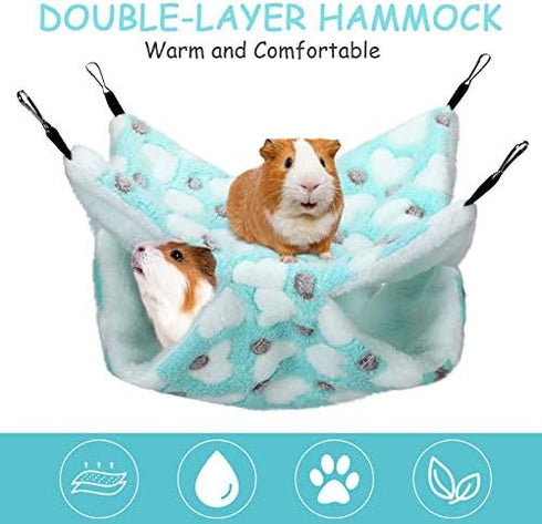 Boao 2 Pcs Guinea Pig Rat Hammock Guinea Pig Hamster Ferret Hanging Hammock Guinea Pig Accessories for Small Animals Chinchilla Parrot Sugar Glide...