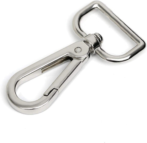 10 Pcs Swivel Clasps 1" D Ring Lobster Clasp Claw for Strap Push Gate Lanyard Swivel Snap Hook Clips?Silver)...
