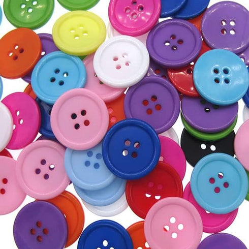 AKOAK 50 Pcs/Set 20mm DIY Button Colorful Candy Color Four-Eye Children's Clothing Buckle Work Clothes Button (Yellow)...