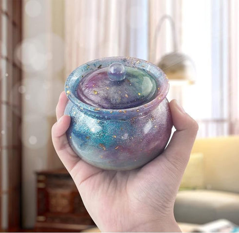 Jars Resin Molds, Jar Silicone Molds with Lid for DIY Jewelry Storage Box, Candy Container, Home Decoration Crafts...