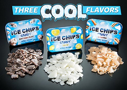 ICE CHIPS Xylitol Candy in Large 5.28 oz Resealable Pouch; Low Carb & Gluten Free (Orange Cream)...
