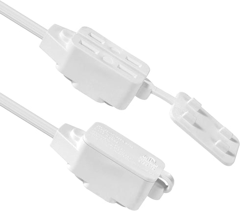 ETL Certified 2-Pack SPT2 16AWG 2 Prong Power Extension Cord, 13 Amp 1625 Watts, VSEER Polarized 3 Outlets with Safety Cap Protect for Home Office...