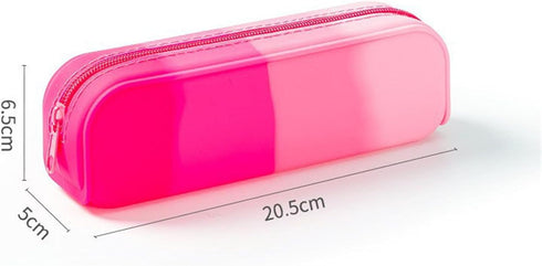 YYaaloa Pink Silicone Pencil Case,Colorful Waterproof Pencil Pouch Aesthetic Pencil Case Small Pencil Bag, Pencil Pouch for Women, Makeup Pouch...