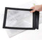 3X A4 Paper Size Magnifying Glass, PVC Plastic Full Page Reading Magnifier, Portable HD Old Man Reading Aid Lens Folding Large Sheets Magnifier Lo...