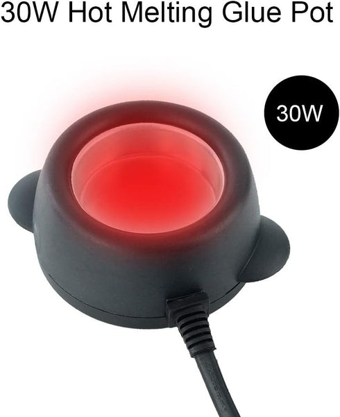 Summer Enjoyment Glue Stove, Mini Hot Glue Melting Pot 30W Melting for Silk Flower Factory for School Handcraft Teaching(U.S. regulations)...