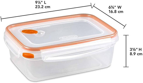 Sterilite 03221106 8.3 Cups Rectangle Ultra-Seal Container...