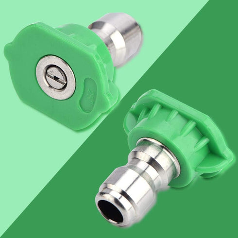 ViaGasaFamido 5pcs Pressure Washer Spray Nozzle Tip Set Plastic Stainless Steel Brass 0 Degrees 15 Degrees 25 Degrees 40 Degrees 65 Degrees for Qu...