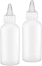 BRIGHTFROM Twist Top Applicator Bottles, Squeeze 4 OZ Empty Plastic Bottles, Refillable, Clear Open/Close Nozzle - Multi Purpose (Pack of 2)...