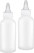 BRIGHTFROM Twist Top Applicator Bottles, Squeeze 4 OZ Empty Plastic Bottles, Refillable, Clear Open/Close Nozzle - Multi Purpose (Pack of 2)...