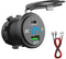 GemCoo 63W USB C Car Charger Socket, 45W PD Outlet 18W QC3.0 Charger 12V USB Cigarette Lighter Socket with LED Voltmeter for Car RV Boat Marine Tr...