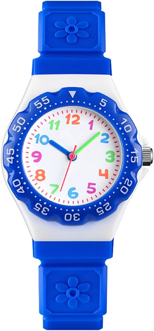 MASTOP Women Men Waterproof Plastic PU Strap Sports Quartz Watch (Dark Blue)...