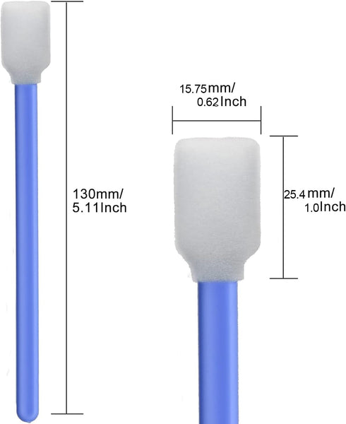 Wellgler's 5.11" Foam Swabs, Printer Cleaning Swabs for Print Heads, Cars, Camera Lenses, Optical Devices (200 pieces blue)...