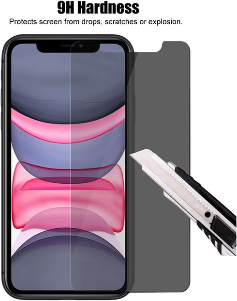 3 Pack Privacy Screen Protector For iPhone 11 Pro 5.8" / iPhone X/iPhone XS Anti Spy Private Tempered Glass...