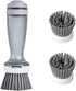 CQT Dish Brush with Soap Dispenser for Dishes, Kitchen Sink, Pot, Pan Scrubbing, 1 Brush 2 Refills...