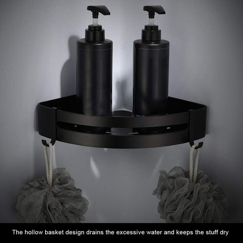 TOPINCN Bathroom Corner Shelf for Shower Wall Mounted Shower Caddy Storage Organizer for Kitchen Toilet(Black)...