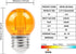 G40 Small dim Amber LED Edison 2000K 2 watt-15 watt Equivalent, E26 Base Low watt Soft Warm Light Bulbs for Healthy Sleep and Baby Nursery Light 4...