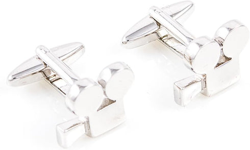 Hollywood Movie Camera Pair Cufflinks in a Presentation Gift Box & Polishing Cloth...