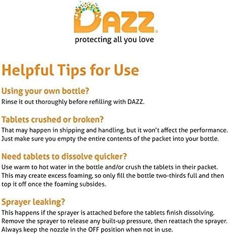 Dazz Bathroom Cleaner Starter Kit (1 Reusable Spray Bottle, 2 Refills) Tile, Tub Shower, Countertop and Bathroom Surfaces - All Natural, Eco Frien...