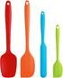 Silicone Spatula Set, 4 Pcs Heat Resistant Rubber Spatula, Spatulas for Kitchen Use, Kitchen Spatulas for Nonstick Cookware, Silicone Kitchen Uten...