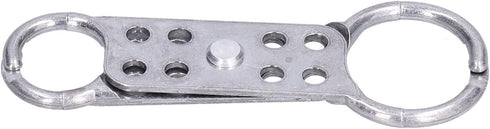 Fafeicy Lockout Tagout Hasp, 8 Hole Design Fireproof Flower Safety Double Head Aluminum Buckle Lock for Industry Oil Gas Chemical Industry Electri...