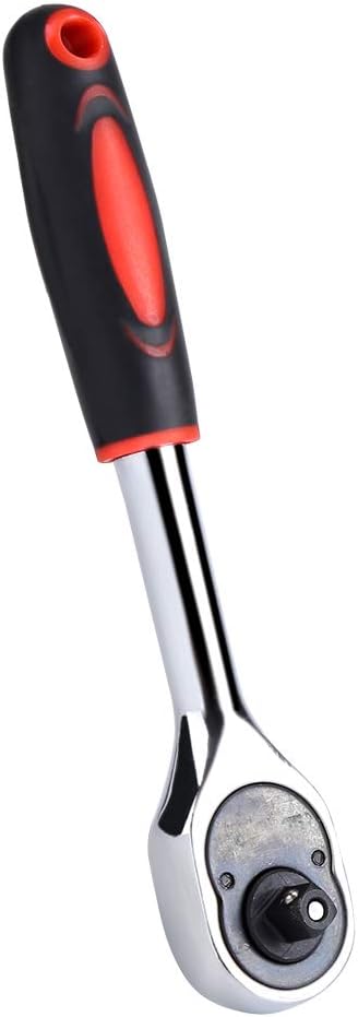 Ratchet Wrench, 1/4 Retractable Ratchet Wrench, 55# Steel Material Good Toughness Good Wear Resistance With Tpr Handle, 24 Tooth Ratchet Wrench Fo...