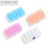 Opret 15 Girds Bead Organizer(4 Pack), Earring Organizer Box, SMALL Plastic Containers with Adjustable Dividers for Crafts Jewelry Screws Fishing ...
