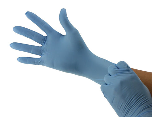 BeeSure BE1117 Nitrile Powder Free Exam Gloves, Medium (Pack of 100),Strips...