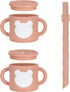 3-in-1 Silicone Training Cup Set - Ergonomic, Food-Grade Silicone, Includes Straw and Snack Lids, Dishwasher Safe...