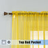 WPM Yellow Color Sheer Curtains 58" Wide x 84" Long 2 Panels Livingroom Window Treatment Rod Pocket Sheer Voile for Bedroom, Kitchen, Children Roo...