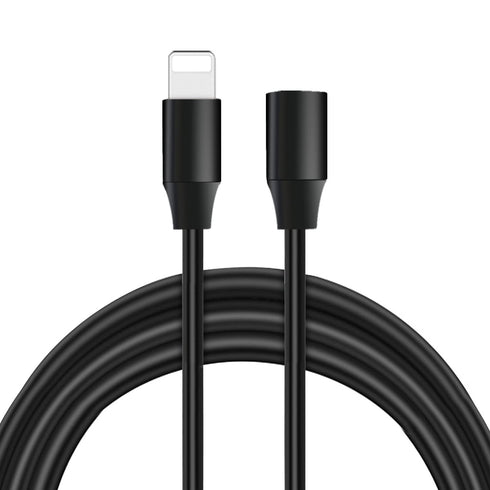 Black Lightning Extension Cable with 3.3 Feet/1 Meter Long,Male to Female Extender Dock Cable Adapter Pass Audio Video Music Data and Power Charge...