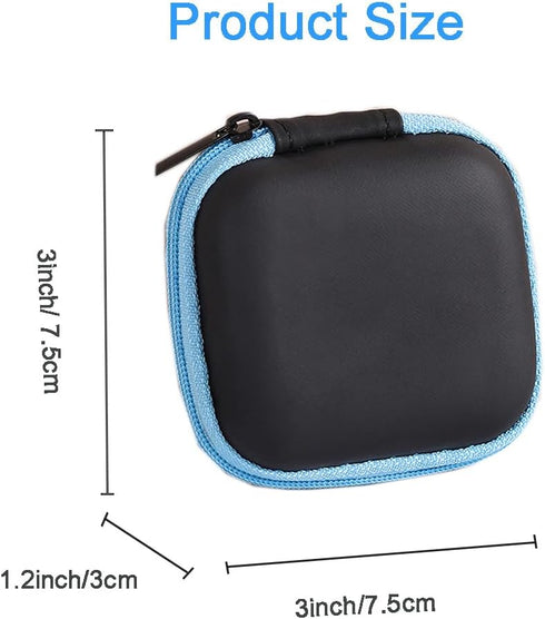Earbud Carrying Case, Earphone Case Headphone EVA Earbud Holder for Cell Phone Accessories Organizer Mini Earbud Pouch for Wireless Earbuds, Bluet...