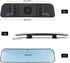 UTSAUTO Rear View Mirror Universal Panoramic Anti-glare Car Interior 12" Rear View Mirror Wide Angle Rearview Mirror with Silicone Strap for Most ...