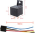ESUPPORT Car Relay 12V 40A SPDT 5Pin Switch Socket Plug Wire Harness Automotive Pack of 5...