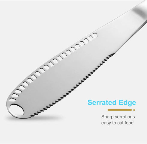 The Better Butter Spreader Knife, Butter Knife Spreaders, Stainless Steel Butter Knives Curler, Butter Knifes for Cold Butter Slicer with Holes, B...