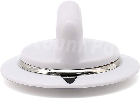 DPD WE1M654 Dryer White Timer Control Knob with Metal Ring for General Electric GE Kenmore Sears RCA Hotpoint Dryer, Replaces AP3995088, 1264290, AH1482197, EA1482197, 212D1726