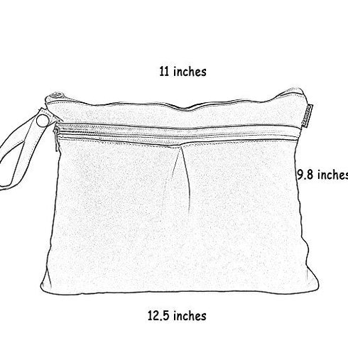 Damero 2Pack Waterproof Wet Bag, Reusable Wet Dry Bag Organizer for Travel, Beach, Diapers, Breast Pump Parts and Wet Swimsuits, Tree+Red Chevron...