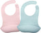 Maveek 2 Pack Baby Silicone Feeding Bibs Waterproof for Newborn Eating Unisex Toddler Bibs Boys & Girls 4 Months Food Catcher...