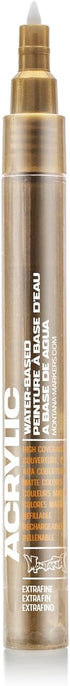 Montana Cans Acrylic Paint Marker, 0.7mm, Extra-Fine Nib, Metallic Gold (059425), 1 Count (Pack of 1)...