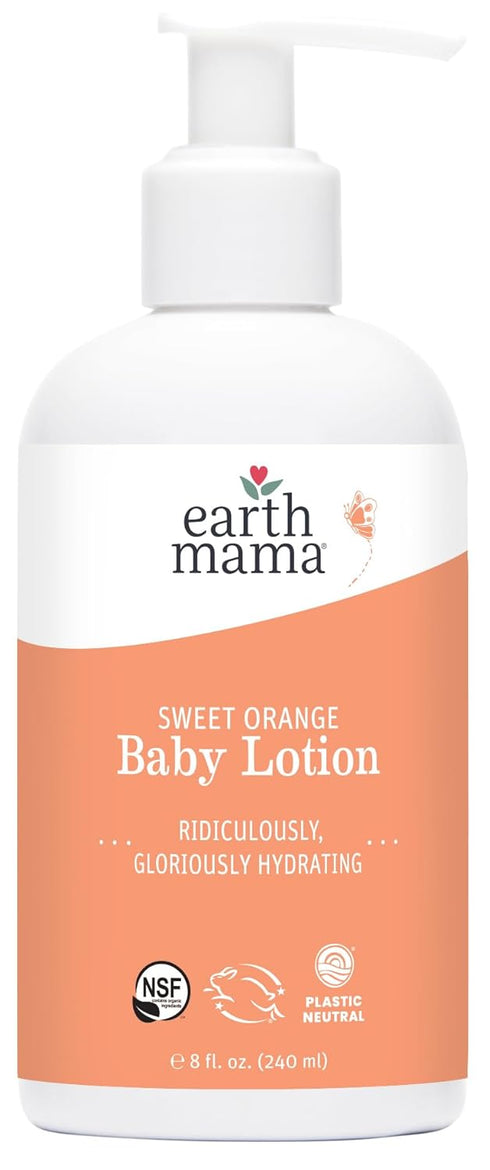 Earth Mama Sweet Orange Baby Lotion | Moisturizing Body Lotion for Dry Skin, Newborn Baby Lotion Sensitive Skin Care, Face Lotion for Babies & Kid...