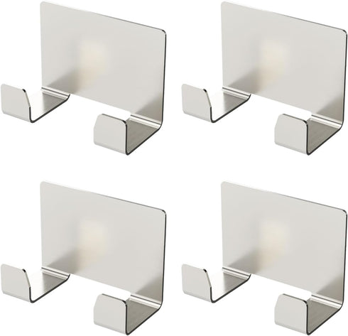 Shower Hooks Razor Holder for Shower - Ideal for Loofah, Towel, Coat - 4 Pack Stainless Steel Shower Razor Holder for Wall, Perfect as Bathroom Ho...