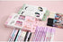 PEXIZUAN 12 kawaii erasable gel pens 0.5 mm blue ink pens cute school writing stationery gifts (12 pcs)(Pink)...