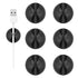 Shintop Cord Organizer, 6 pack Black Charger Holder Cable Clips Wire Clips for Organizing Desk Nightstand Car Phone Charger...